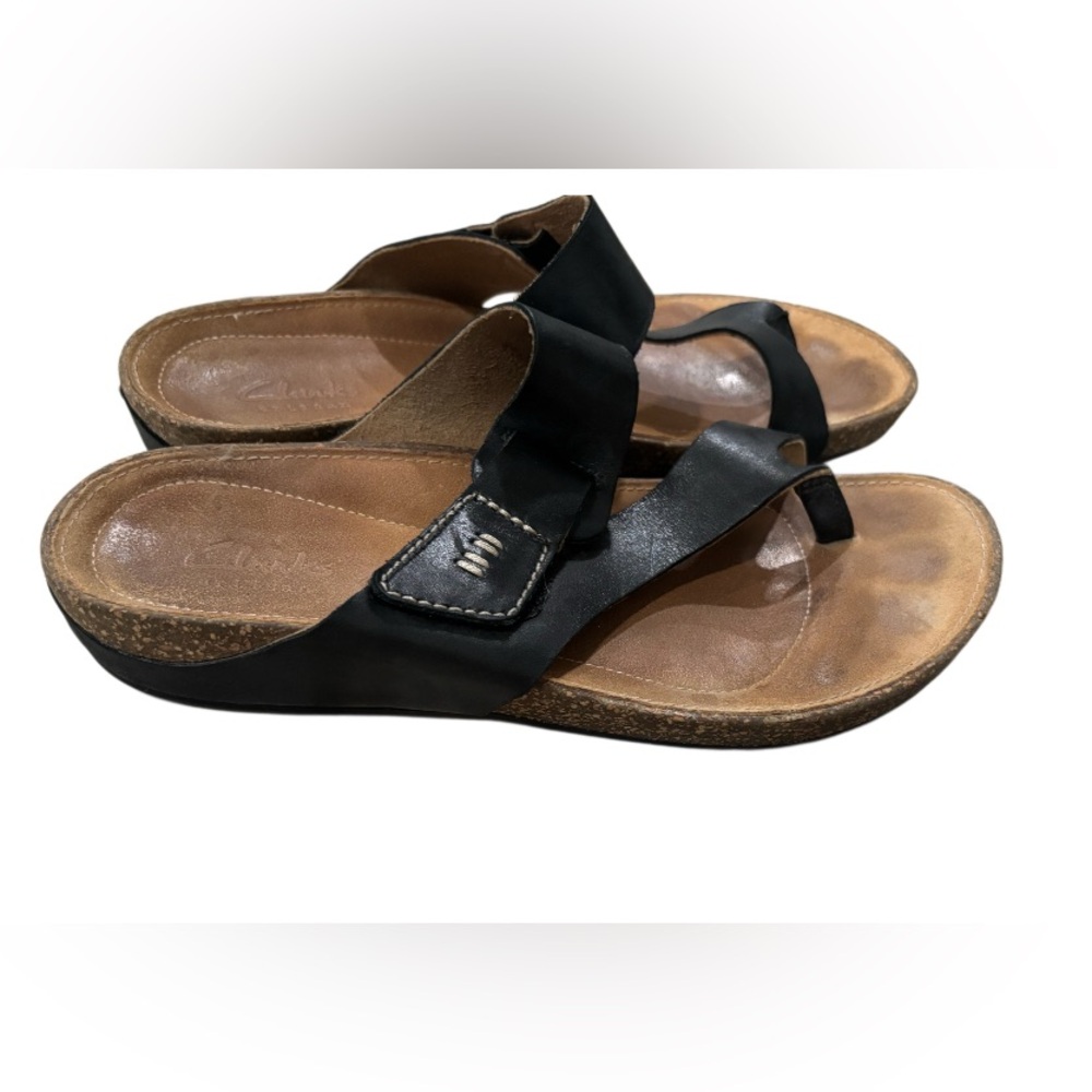 Clarks Artisan Perri Coast Black Sandals Women 6
